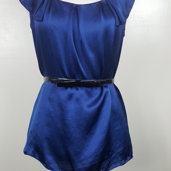 Banana Republic Royal Blue 100% Silk Blouse - Picture 6 of 8